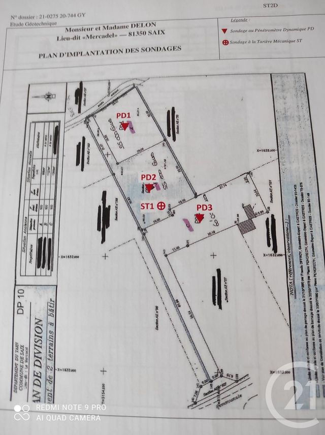 terrain à vendre - 3283.0 m2 - SAIX - 81 - MIDI-PYRENEES - Century 21 C.G.I.