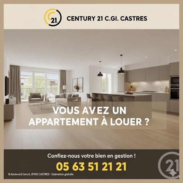 maison à louer - 5 pièces - 120.0 m2 - CASTRES - 81 - MIDI-PYRENEES - Century 21 C.G.I.