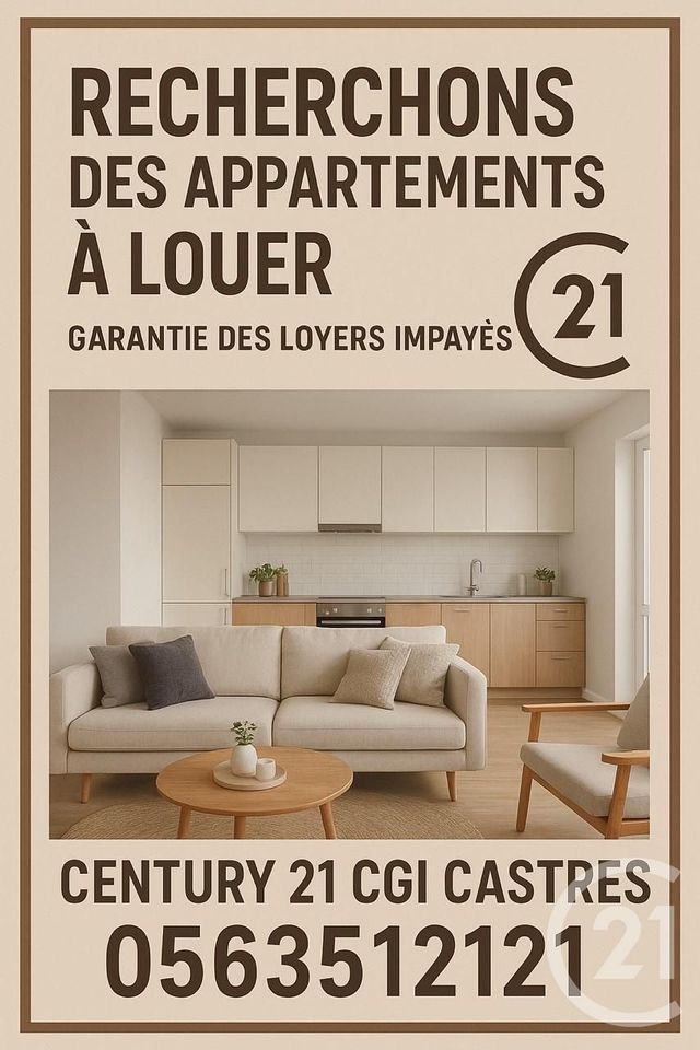 Appartement à louer - 4 pièces - 55.0 m2 - CASTRES - 81 - MIDI-PYRENEES - Century 21 C.G.I.
